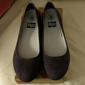 FitFlop F-sporty Ballerina comfiest Purple Snake